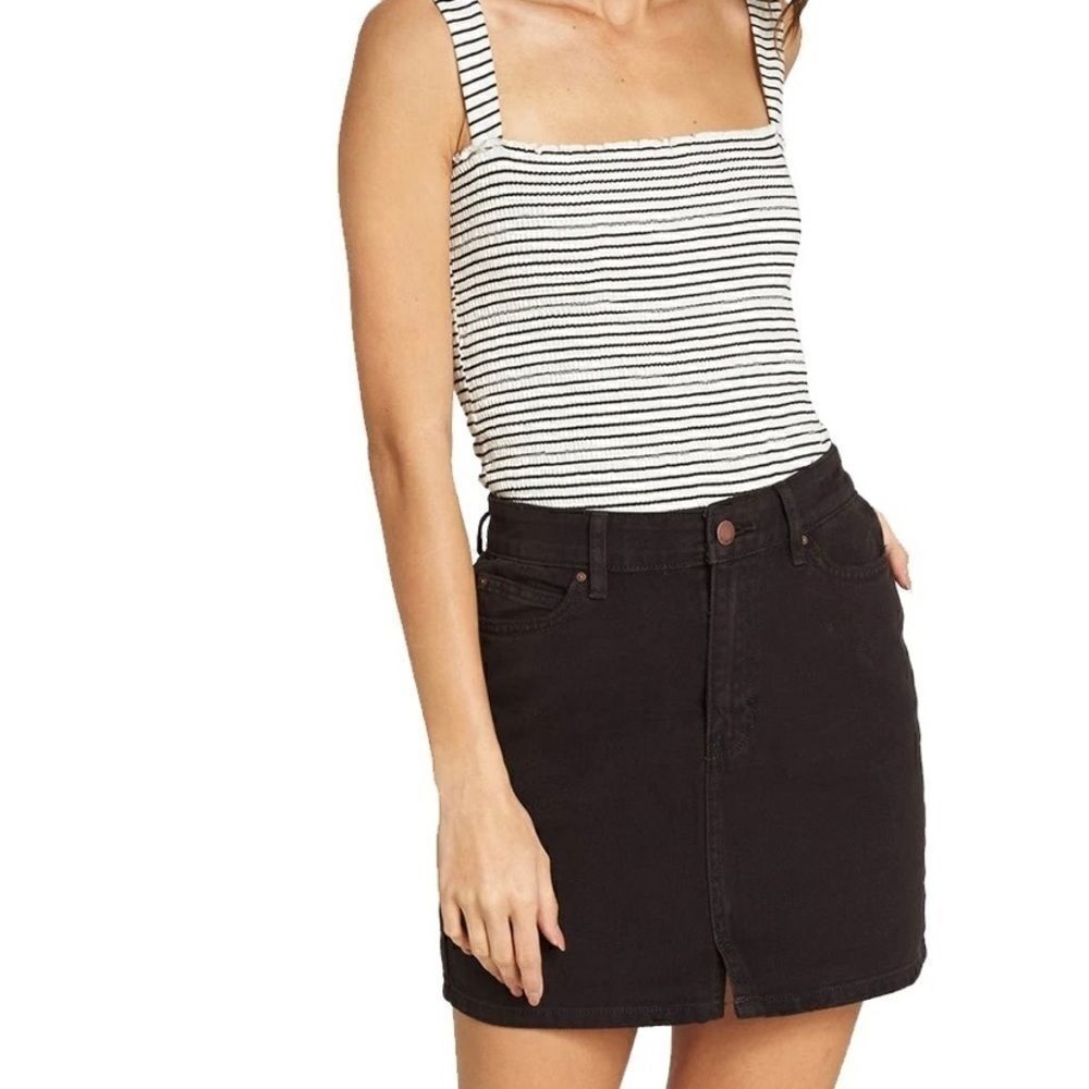 Billabong Black Magic Denim Mini Skirt